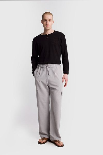 GIESTO WAIST ROPE GOFRE CARGO PANTS