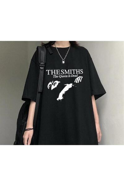 Touz Moda The Smiths Black Unisex Oversize T-shirt
