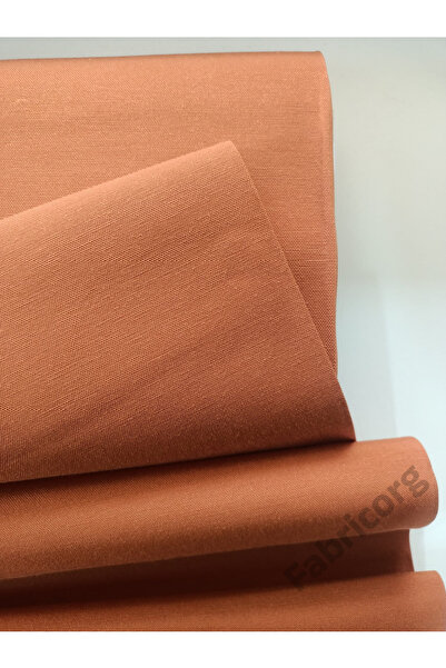 fabricorg ثقب قماش البطة من قماش الكتان - لون القرميد، 50 × 180 سم