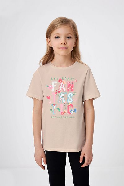 ADABEBEK Fantastic Written Heart and Flower printed T-Shirt
