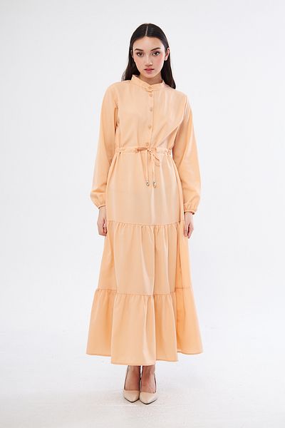 brako tekstil Women's Front Button-Buttoned Righteous Lapel Folded Dress