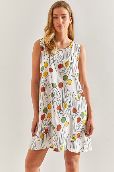 Bianco Lucci Dámské vzorované viskózové šaty60171041