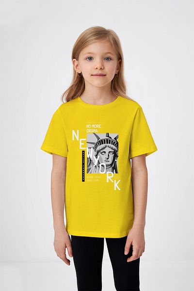 ADABEBEK Τυπωμένο κοριτσίστικο μπλουζάκι New York Written Statue of Liberty