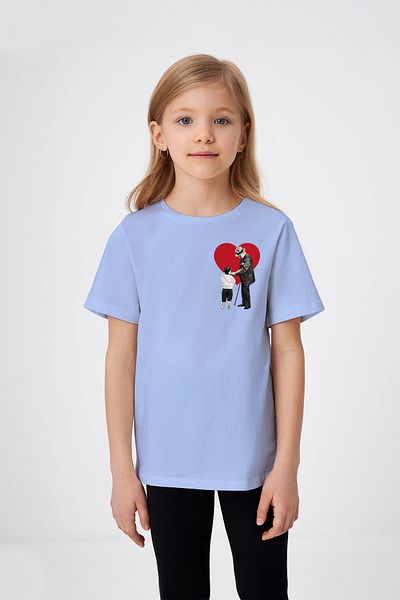 ADABEBEK Tricou pentru fetiță cu imprimeu special pentru inimă cu tematică dragostea copilului lui Mustafa Kemal Atatürk, detaliat pe 23 aprilie