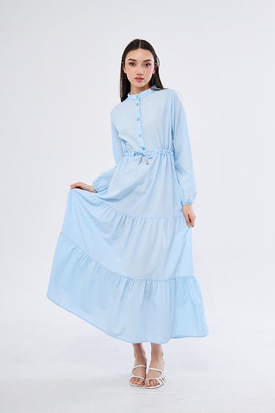 brako tekstil Women's Front Button-Buttoned Righteous Lapel Folded Dress