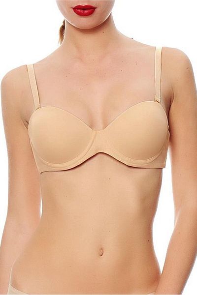 Magic Form Basic Plain Extra Padded Strapless Bra - 2081