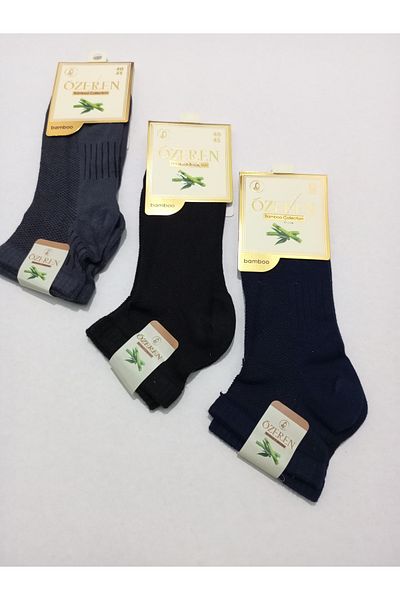 Özeren Çorap MEN'S BAMBOO WASHED SEAMLESS SOCKS 3-PACK