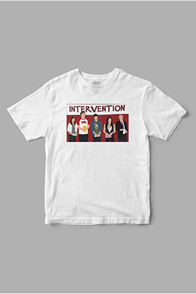 Gries تيشيرت مطبوع عليه عبارة "التدخل" من مسلسل "كيف قابلت أمك"