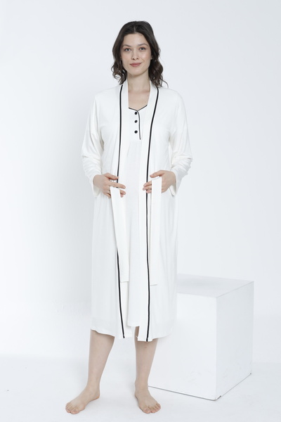 Miss Dünya Lissa Γυναικεία ρόμπα μπροστινά με κουμπιά και νυχτικό εγκυμοσύνης