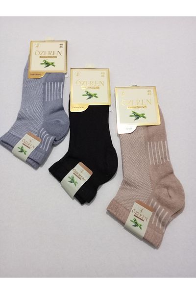 Özeren Çorap MEN'S BAMBOO WASHED SEAMLESS SOCKS 3-PACK