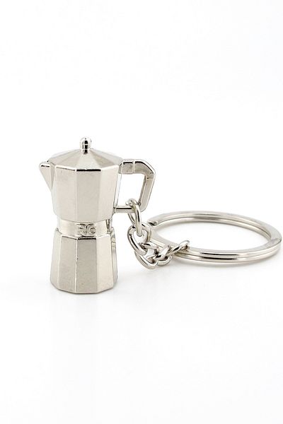 Solfera Moca Pot Shaped Coffee Loving Shiny Metal Keychain KC098