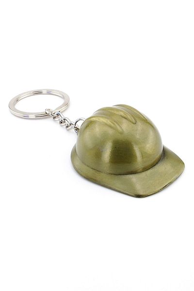 Solfera Hard Hat Engineer Work Helmet Bronze Color Metal Keychain KC104