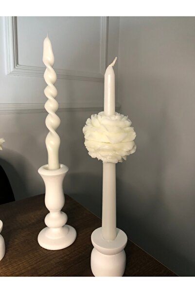 Elif Design 2 li burgu ve şakayık mum seti / el yapımı mum