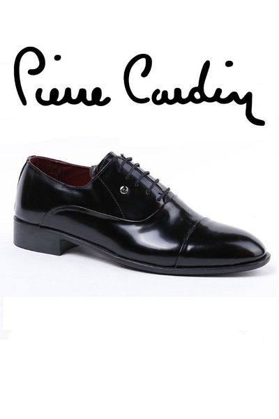 Pierre Cardin Pantofi clasici negri pentru bărbați din piele naturală