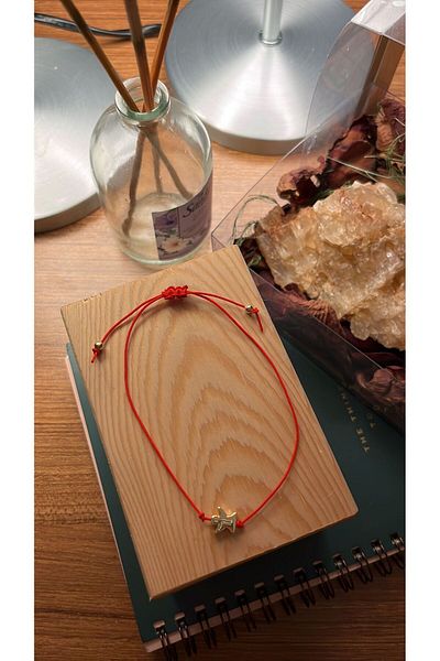 SEARD Handmade Gold Red Angel Adjustable Bracelet