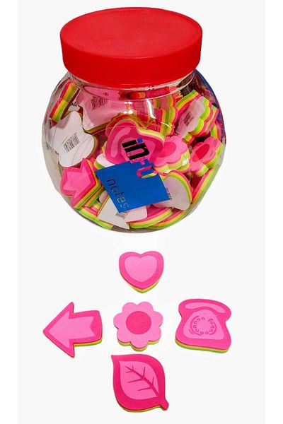 sevgi kırtasiye COLORFUL SHAPED POSTIT PAPER Postit Adhesive Paper 5 Pieces