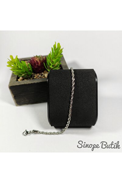 stainless steell Sinope Boutique Plain Twisted Steel Bracelet