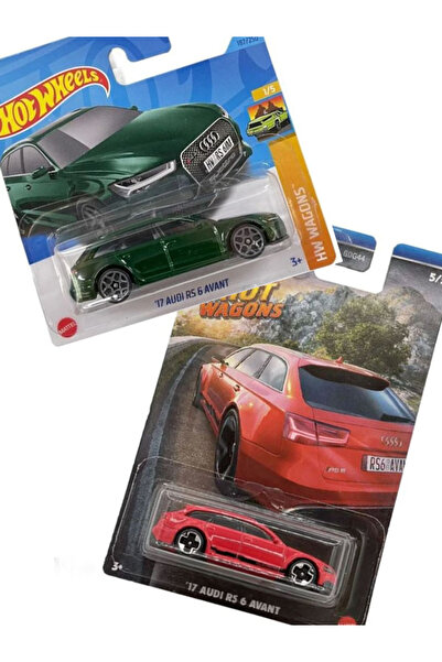 HOT WHEELS '17 Audi RS 6 Avant 2 Araç Set - Yeşil & Kırmızı (1/64)