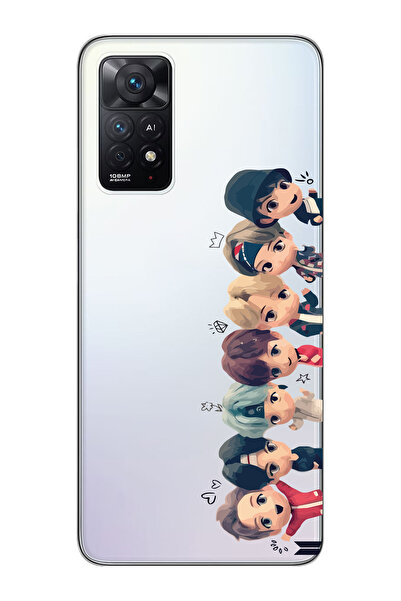 Magic Ring Redmi Note 11 Pro Uyumlu Bts Tüm Karakterler Tasarımlı Şeffaf Tele...