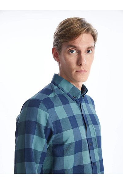 LC Waikiki AYMİRA SHIPPED BY STORE Regular Fit Long Sleeve Dobby Men's Shirt