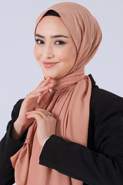 HAREM SCARF Ροδάκινο ασιατικό σάλι