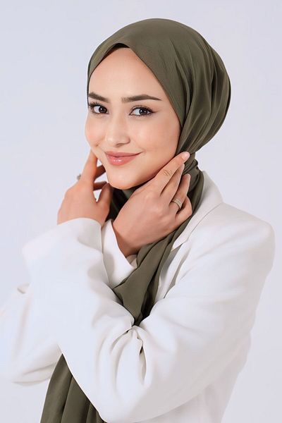 HAREM SCARF Χακί Ασιατικό Σάλι