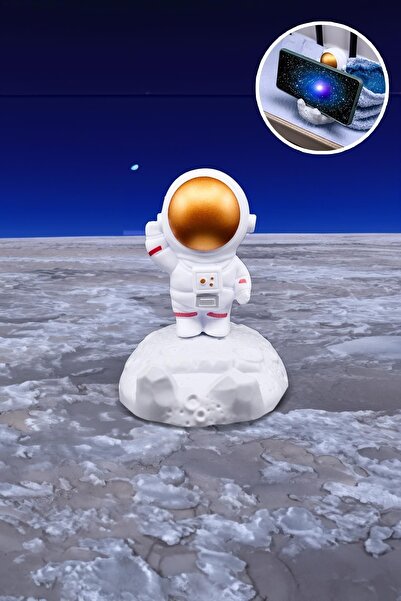WANNA PROTECT Sevimli Astronot Dekorasyon Masa üstü Telefon Tutucu ve Tablet ...