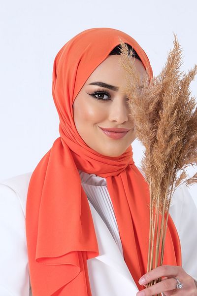 HAREM SCARF Πορτοκαλί ασιατικό σάλι