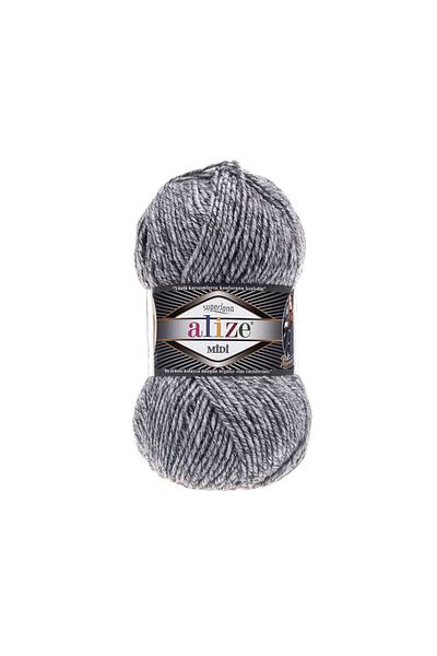 Alize Γκρι Midi Jaspe Süperlana 5 τεμαχίων πλεκτό στο χέρι νήμα γιλέκο και ζακέτα