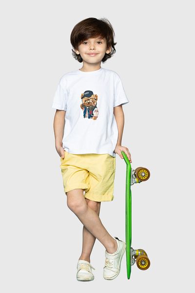 herotasarım Tricou cu maneca scurta pentru copii - Teddy Bear bll4489