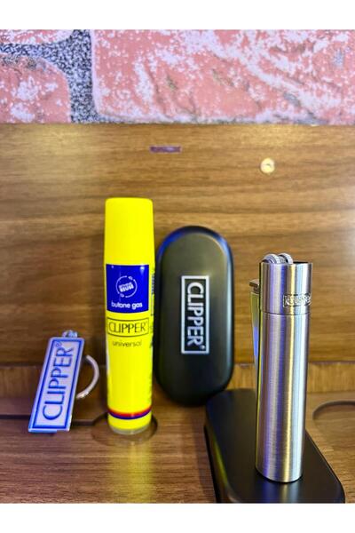 Clipper ORİJİNAL ÖZEL AHŞAP KUTULU GAZLI ÇAKMAK SETİ