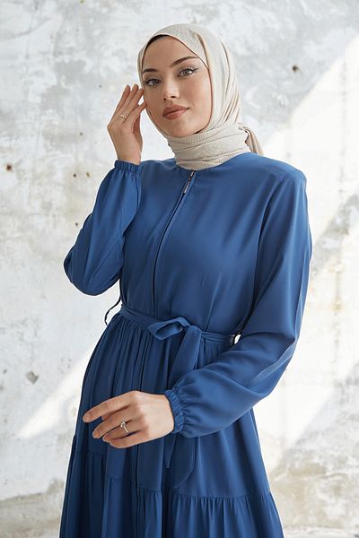 InStyle Ζωντανή φούστα Shirred Ferace - Indigo