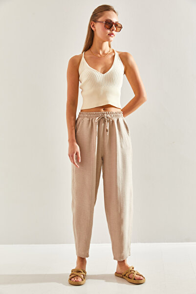 Bianco Lucci Elasztikus derékú női nadrág