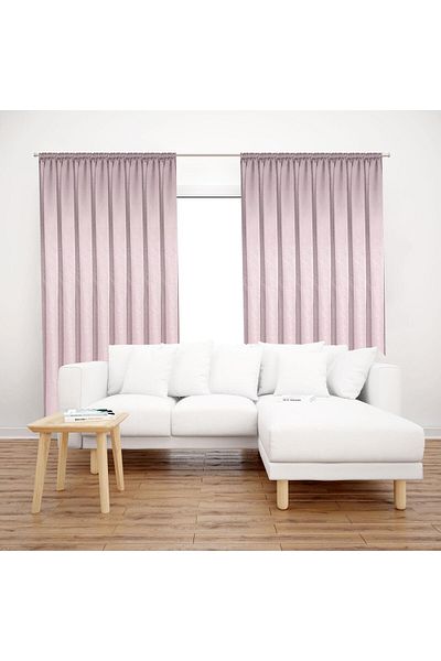 Premier Home Satin Background Curtain 140x260 Powder