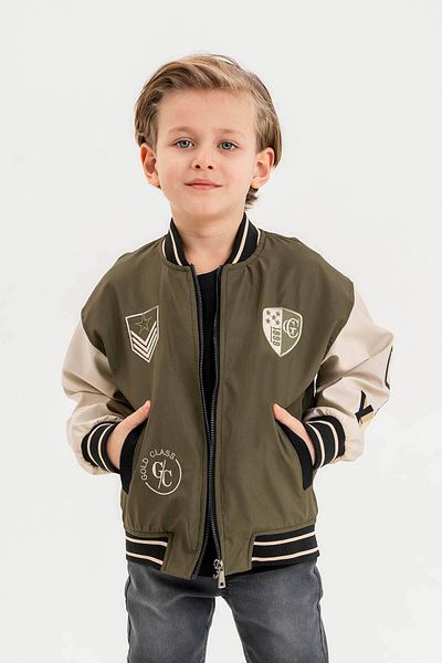 Gold Class Kidswear Водоустойчиво колежанско палто Gold Class с бродирани двойни джобове