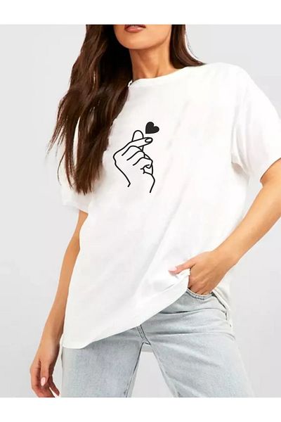 Pink Sky Tricou negru cu imprimeu manual K-pop