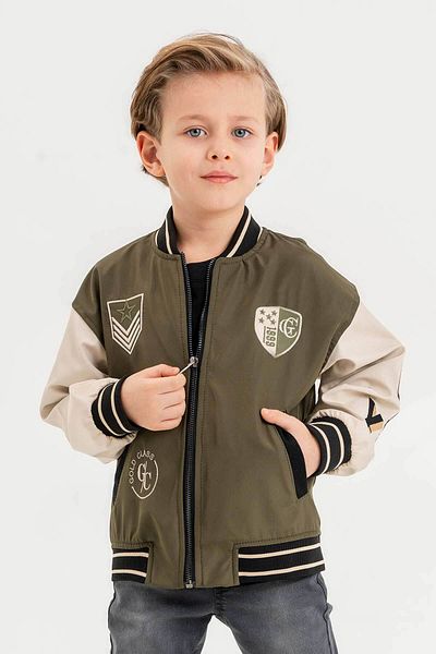 Gold Class Kidswear Водоустойчиво колежанско палто Gold Class с бродирани двойни джобове