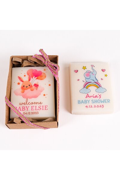 Happy times favors 5 Adet Isme Özel Bebek Hediyesi Sabun, Baby Shower, Hoşgel...