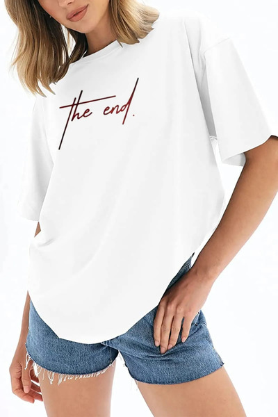 Pink Sky T-shirt The End Printed