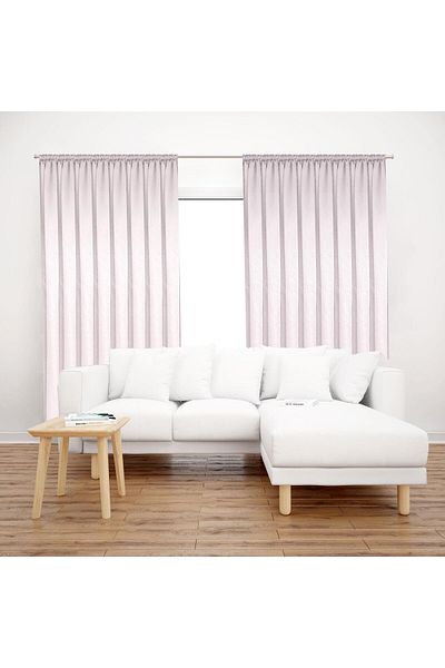 Premier Home Satin Background Curtain 140x260 White