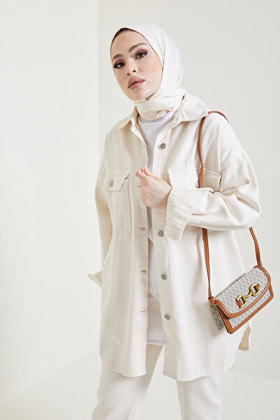 benguen 6175 Spor Kot Ceket Ekru