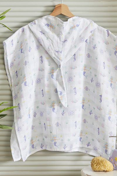 Karaca Home Poncho de muselină imprimat cu sirenă tânără 4-6 ani