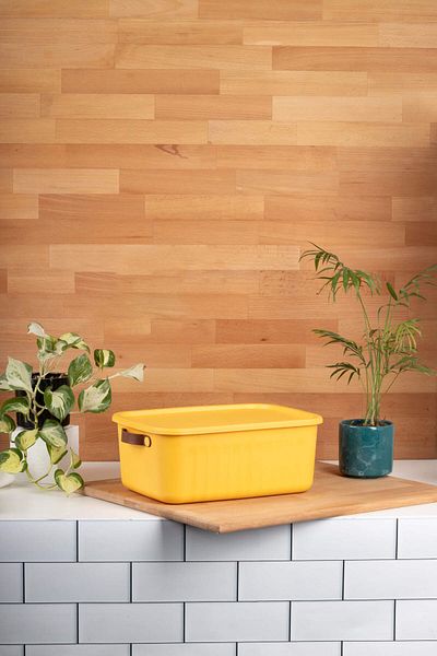 FH finehome Yellow 10LT Boxy Multi-Purpose Box