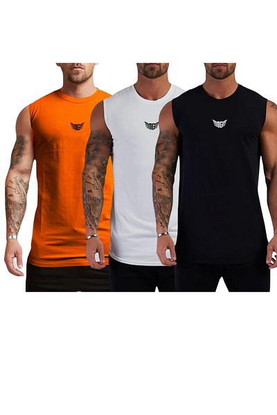 GENIUS STORE Men's Moisture Absorbing Quick Dry Athletic Technical Performance Athlete Zero Sleeve T-shirt MG-ATLET3