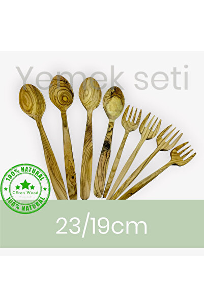 Butik Anneler Gününe Özel 💐💐Zeytin Ağacı 8 Parça Yemek Seti Handmade Ahşap ...