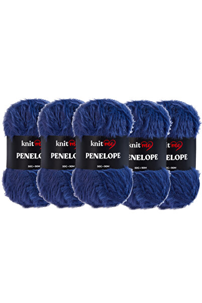 knitme بينيلوب 5 قطع، 50 جرام، 90 متر، حبل فرو