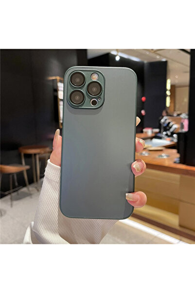 Miscase İPHONE 13 PRO İLE UYUMLU MAGSAFE ÖZELLİKLİ LENS KORUYUCULU MAT CAM KILIF
