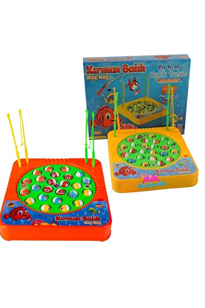 PeriYedi Oyuncak Kırmızı Balık Tutma Oyunu Pilli Müzikli Balık Tutma Oyunu 24...