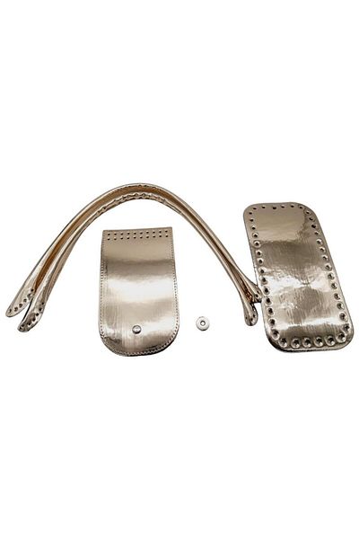 angel çanta aksesuar Αξεσουάρ Angel Bag Τσάντα Pelican με λαβή γυαλιστερό λουστρίνι Σετ τσάντα ανοιχτόχρωμο χρυσό