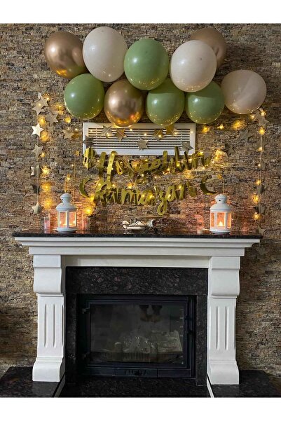 Masalsı Concept Hoşgeldin Ramazan Gold Yazı Ledli Zincir Balon Seti Ramazan B...